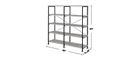 Storage shelves with 5 adjustable levels, garage storage shelves, heavy-duty metal shelves, practical shelf units, suitable for warehouse storage room