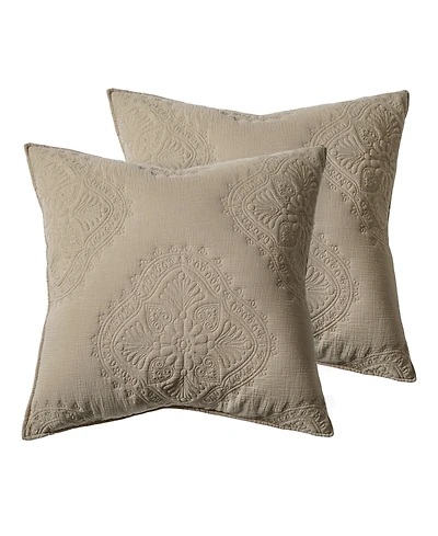 Levtex Muslin Stitch 2-Pc. Sham Set, European