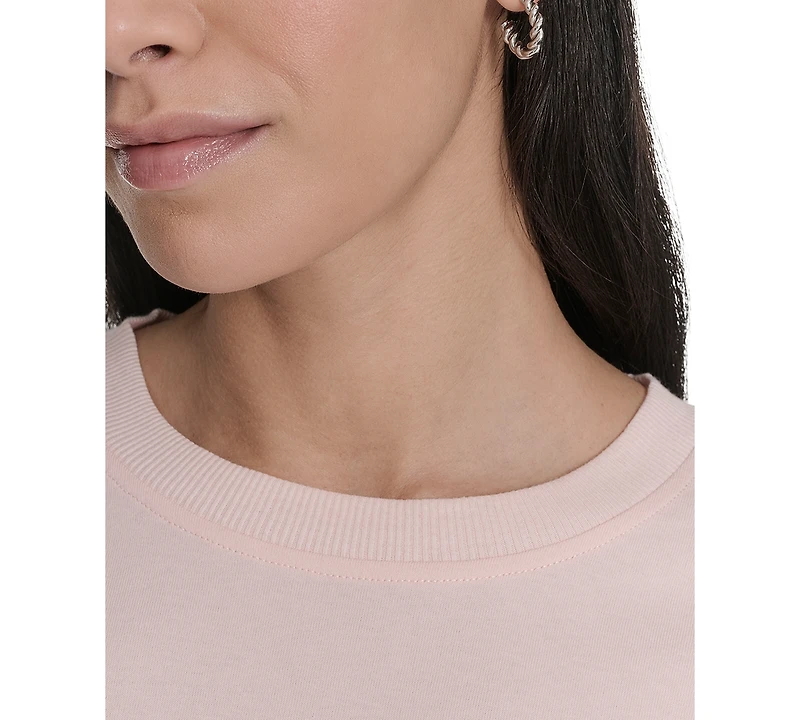 Calvin Klein Performance Women's Cotton Puff-Logo Cropped T-Shirt