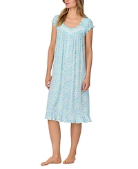 Eileen West Women's Printed Cap-Sleeve Waltz Nightgown