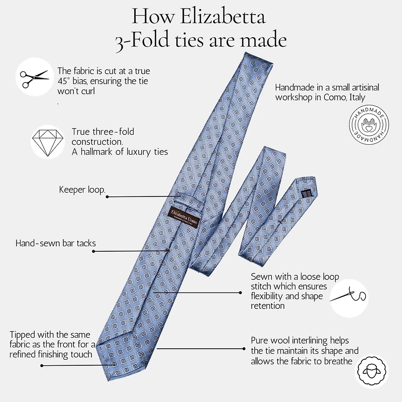 Elizabetta Big & Tall De Sica- Silk Jacquard Tie for Men