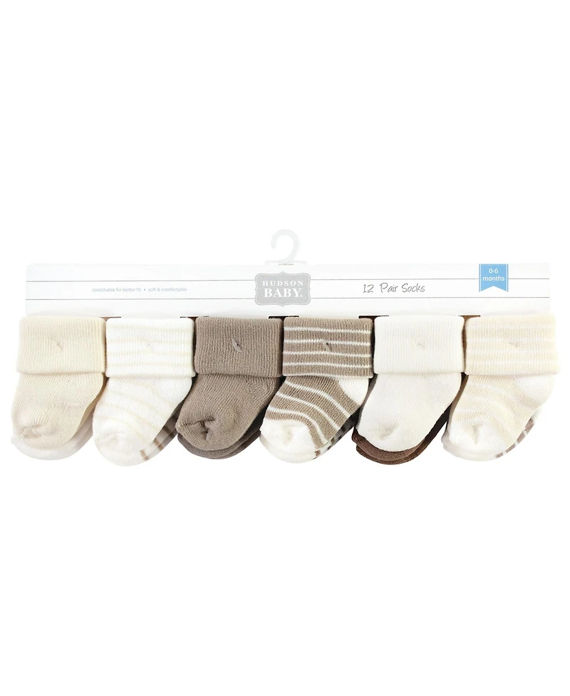 Hudson Baby Boys 24-Pack Comfort Terry Socks Set