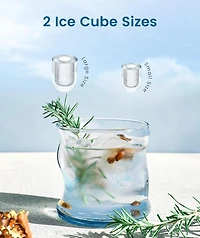 Cowsar 26.5lbs Countertop Ice Maker, 9 Cubes in 6 Mins, Self-Clean, 2 Sizes, Basket/Scoop
