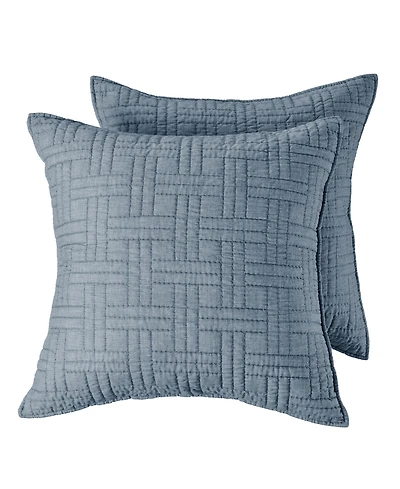 Levtex Melange Stitch 2-Pc. Sham Set, European