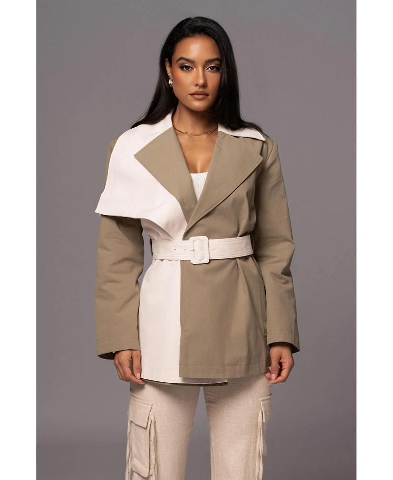 Jluxlabel Women's Color Block Summit Belted Jacket