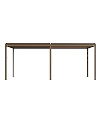 Mondawe 10x20FT Outdoor Aluminum Pergola Louvered