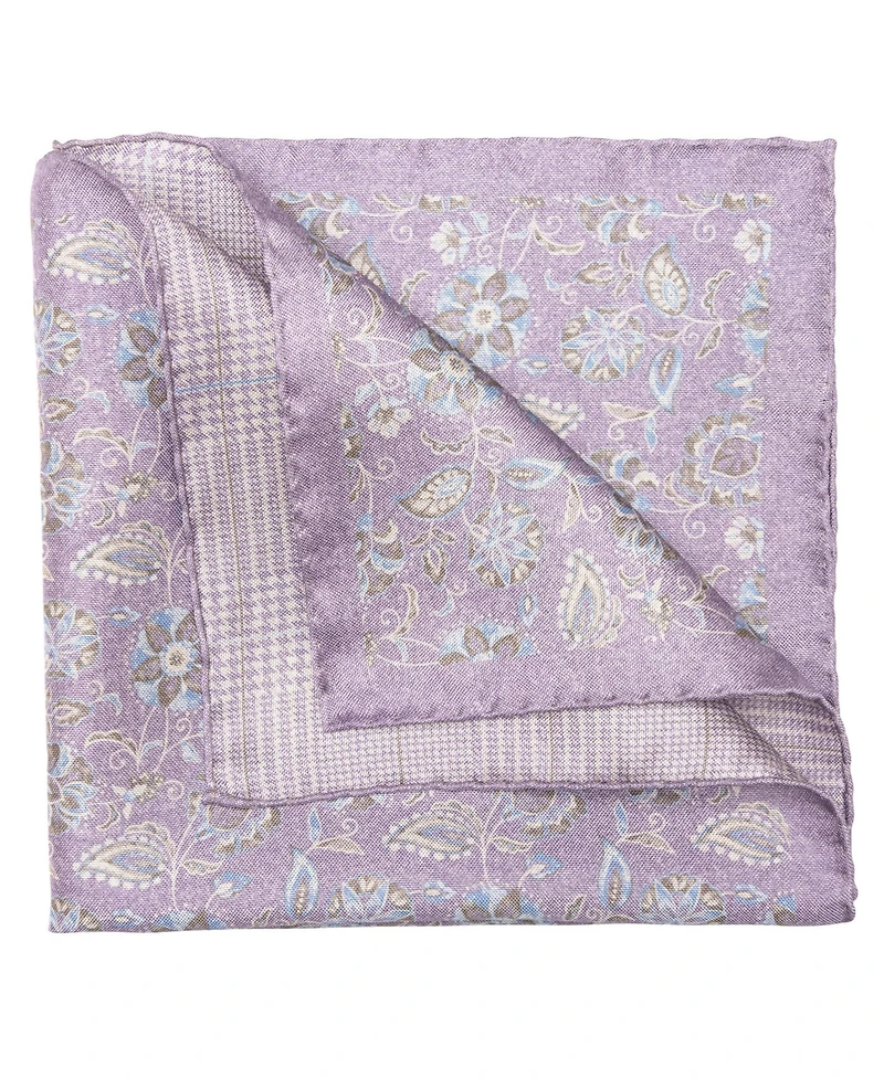 Elizabetta Men's Enzo - Double Sided Silk Pocket Square for Men