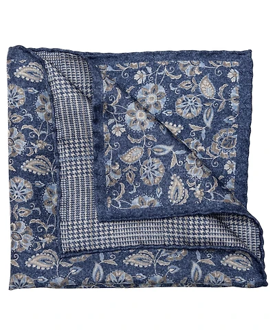 Elizabetta Men's Enzo - Double Sided Silk Pocket Square for Men