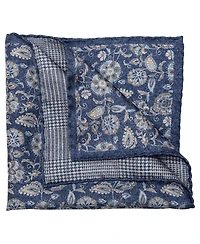 Elizabetta Men's Enzo - Double Sided Silk Pocket Square for Men