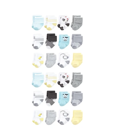 Hudson Baby Baby Boys Hudson Unisex 24-Pair Plush Terry Knit Socks