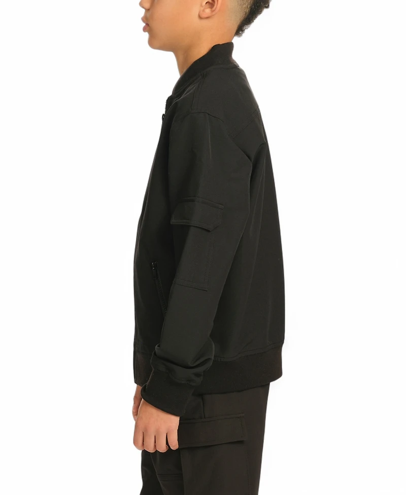 Sovereign Code Little and Big Boys Stretch Varsity Jacket