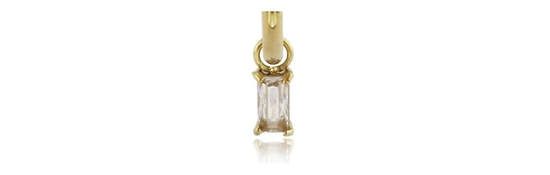 Cz Dangle Stainless Steel Earring