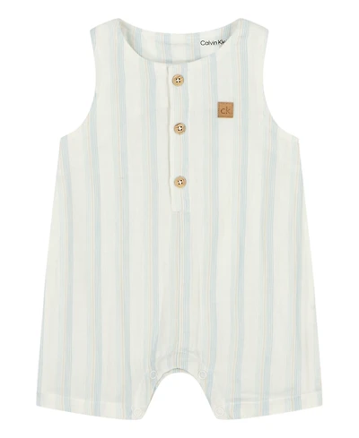 Calvin Klein Baby Boys Striped Gauze Sunsuit