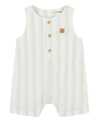 Calvin Klein Baby Boys Striped Gauze Sunsuit