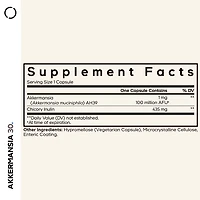 Codeage Akkermansia Synbiotic Supplement - 100 Million Afu Akkermansia Probiotic & Chicory Inulin Prebiotic - Chicory Root - 1 Capsule Per Serving