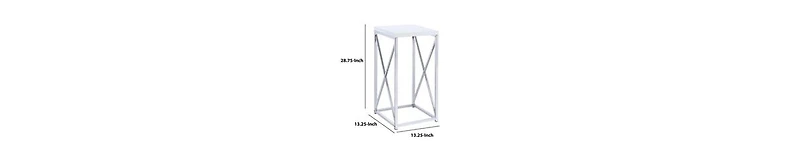 Modern Metal Side Table with Sturdy Construction and Chic Look