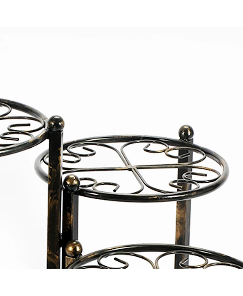 3-Tier Heart Clover Design Round Top Plant Stand for Charming and Organized Plant Display