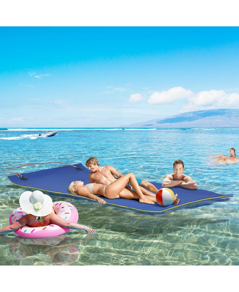 Soozier 9' x 6' Lily Pad Floating Mat, Water for Lake,