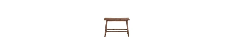 Rubberwood Bench with Saddle Seat – Rectangular Design for Versatile Seating