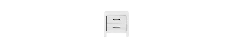 2-Drawer Nightstand – Sleek Design with Nickel Handles