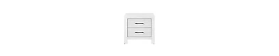 2-Drawer Nightstand – Sleek Design with Nickel Handles