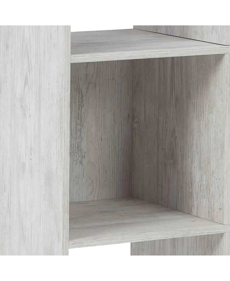 Rustic Wooden 6-Cube Organizer with Open Storage Compartments