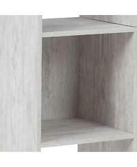 Rustic Wooden 6-Cube Organizer with Open Storage Compartments