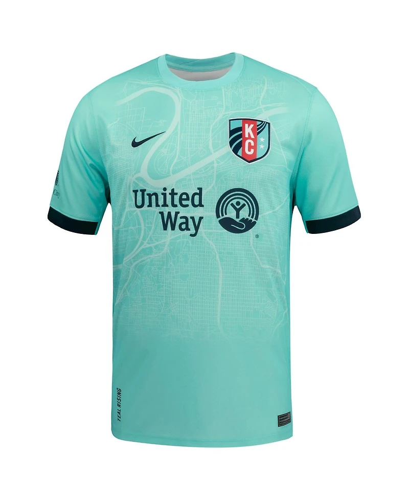 Nike Men's Teal Kansas City Current 2025 The Town Kit Stadium Replica Jersey