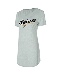 Concepts Sport Women's Gray New Orleans Saints Petition Knit Nightshirt