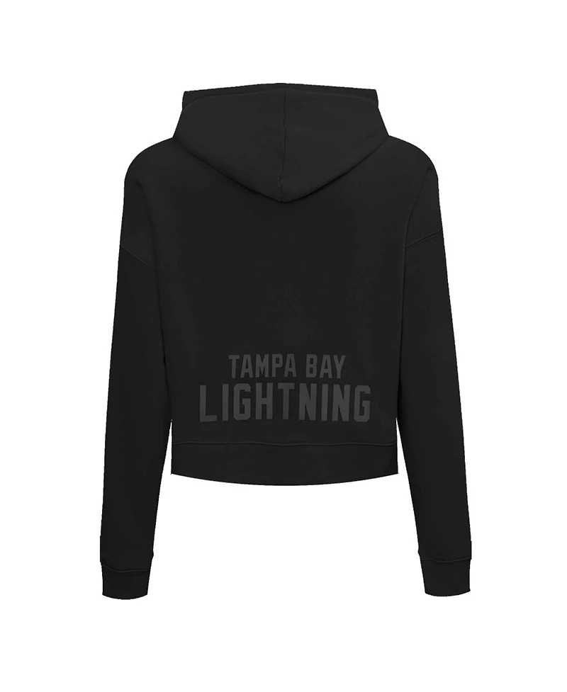 Pro Standard Women's Black Tampa Bay Lightning Jewels Cropped Pullover Hoodie