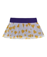 Outerstuff Girls Baby Boys and Girls 2-Piece Lsu Tigers Love My Team Bodysuit and Skirt Set
