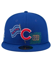 New Era Men's Royal Chicago Cubs State Stitch 59Fifty Fitted Hat