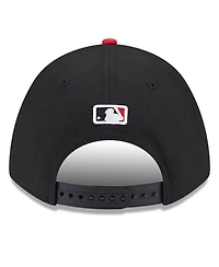 New Era Men's Black/Red Cincinnati Reds Player Replica 9Forty Adjustable Hat