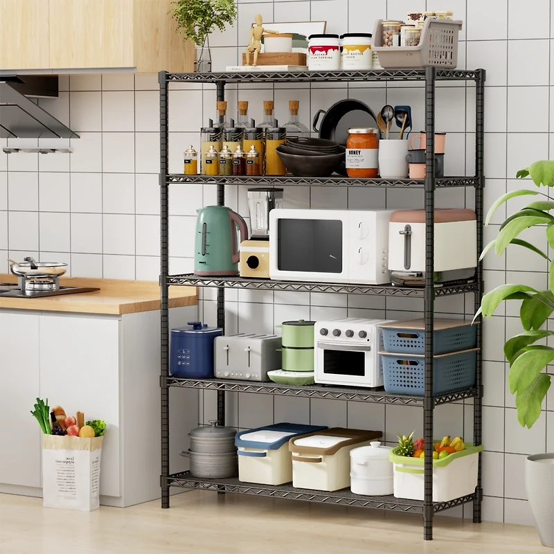 Wire Shelving Metal Storage Rack Adjustable Shelves, Standing Storage Shelf