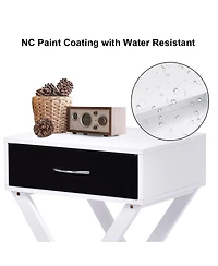 Modern X-Shape Accent Side End Table