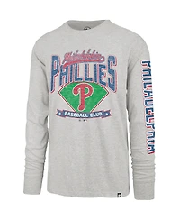 '47 Brand Men's Gray Philadelphia Phillies Fair Ball Franklin Long Sleeve T-Shirt