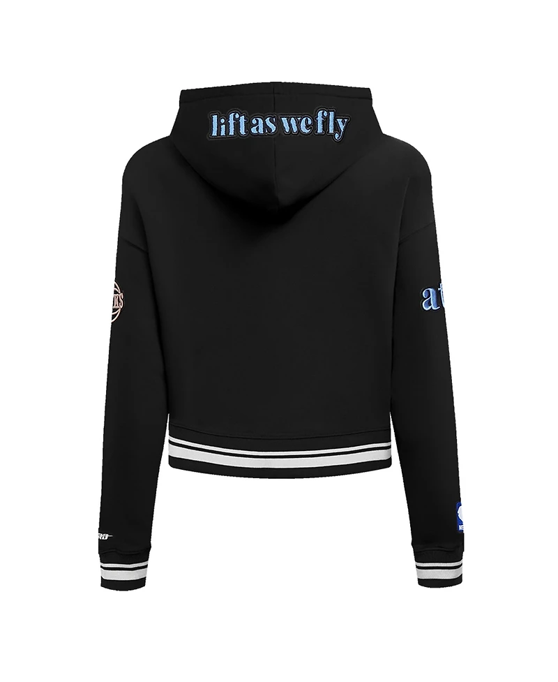 Pro Standard Women's Black Atlanta Hawks 2024/25 City Edition Cropped Pullover Hoodie