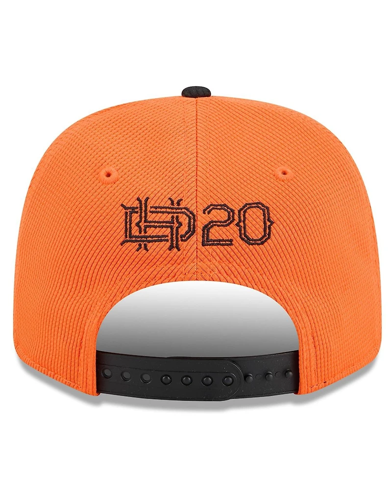 New Era Men's Orange/Black Houston Dynamo Fc 2025 Jersey Hook 9SEVENTY Stretch-Snap Hat