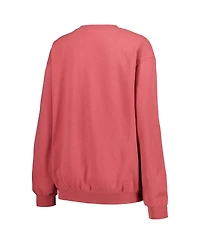 Soft as a Grape Women's Red Philadelphia Phillies Pigment Dye Pullover Sweatshirt