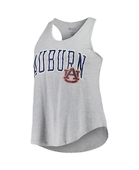 Profile Women's Heather Gray Auburn Tigers Arch Logo Racerback Scoop Neck Tank Top