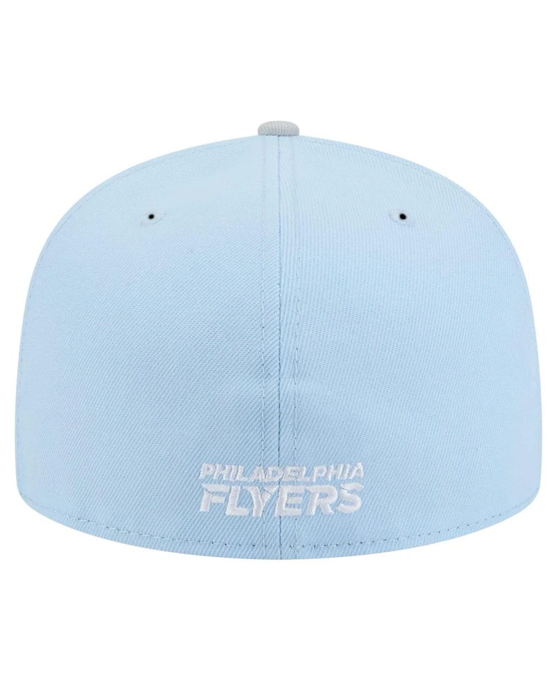 New Era Men's Light Blue/Gray Philadelphia Flyers Color Pack Two-Tone 59FIFTY Fitted Hat