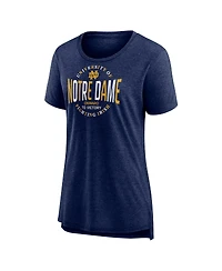 Fanatics Women's Navy Notre Dame Fighting Irish True Classics Break It Down Tri-Blend T-Shirt
