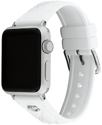 Coach Women's Quilted White Silicone Apple Watch Strap 38mm, 40mm, 41mm