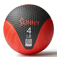 Sunny Health & Fitness Medicine Ball 4LBS, Non-slip Grip