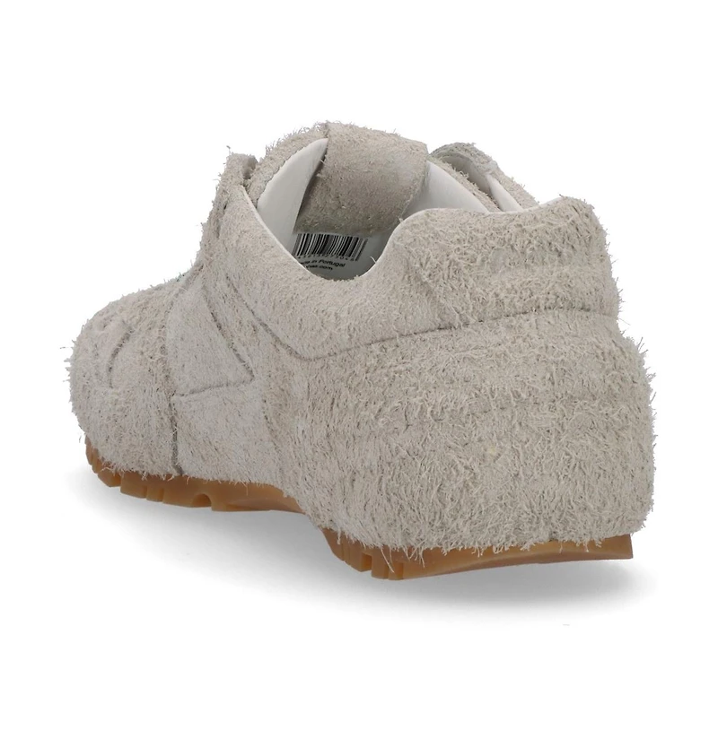 Tb.56 Suede Fuzzy Light Grey Leather Sneakers