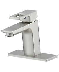 Single-Handle Single-Hole Bathroom Faucet Spot Resist Brushed Nickel