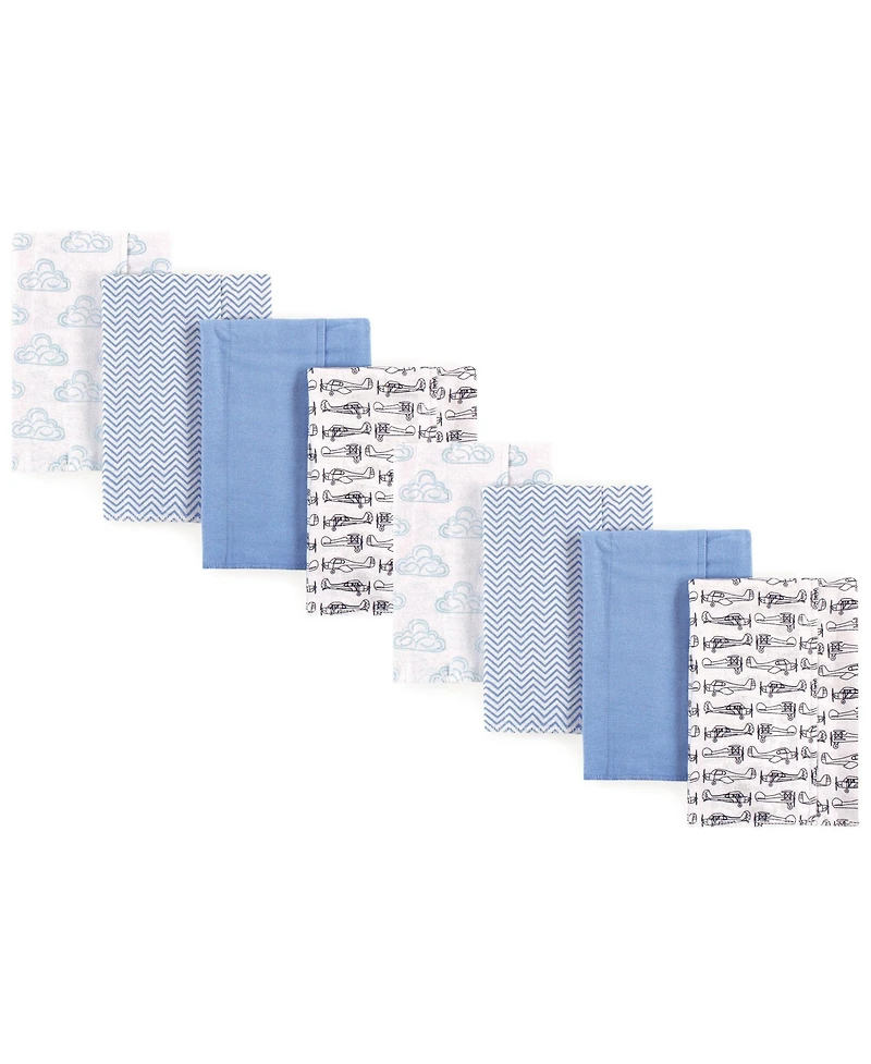 Hudson Baby Boys Soft Flannel Blend Burp Cloth Set
