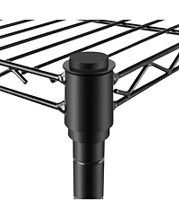 Simple Deluxe Heavy Duty 3-Shelf Shelving with Wheels, Adjustable Storage Units, Steel Organizer Wire Rack, 23" W x 13" D x 33" H, Black