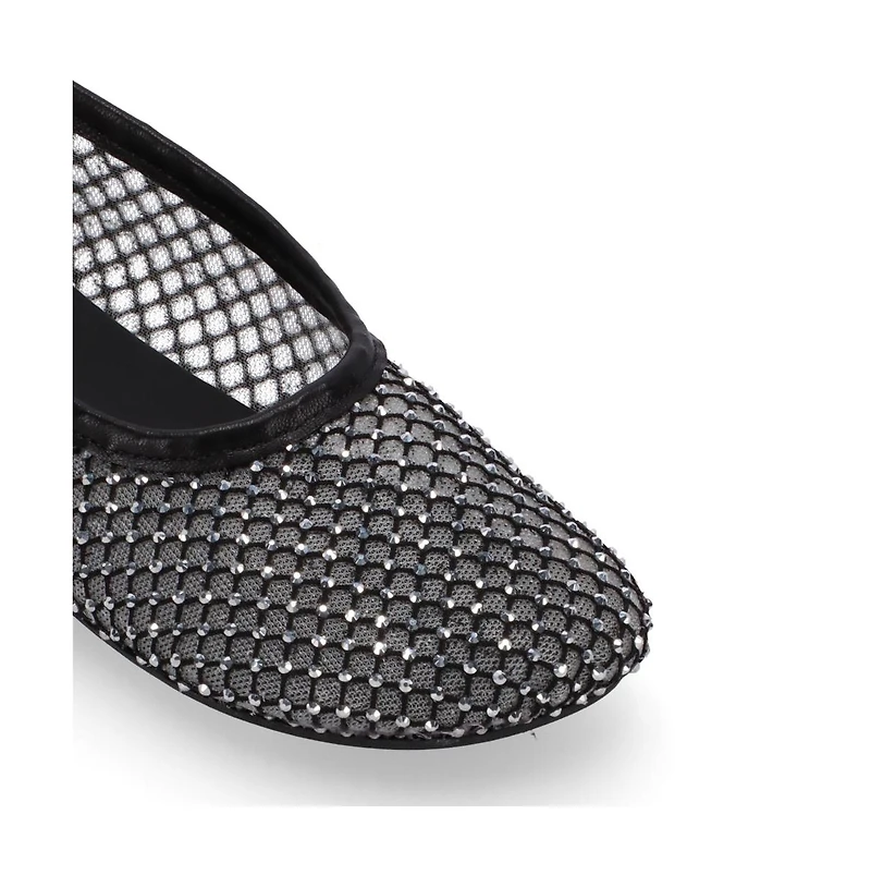 Lorain Mesh Glow Black Ballet Flats