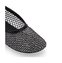 Lorain Mesh Glow Black Ballet Flats